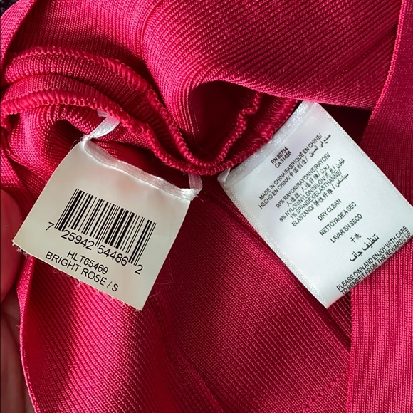 2012 hot pink Herve Leger bandage minidress - Picture 3 of 3
